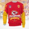 Kansas City Chiefs 2025 Super Bowl LIX Champions Red Yellow Sweatshirt