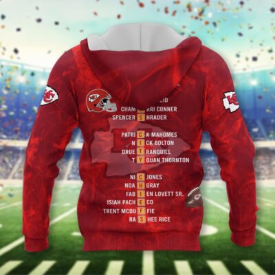 Kansas City Chiefs Super Bowl Champions LIX 2025 Red Hoodie back