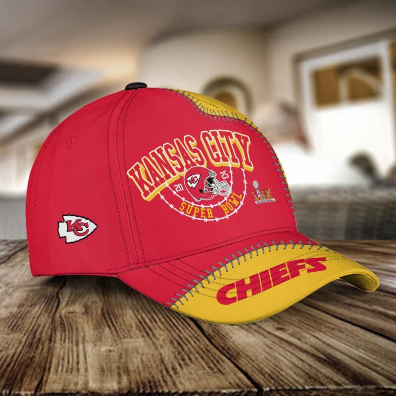 Kansas City Chiefs Super Bowl Champions LIX Baseball Cap right side