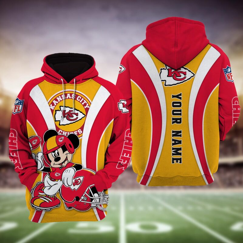 Personalized Kansas City Chiefs And MM Disney Hoodie