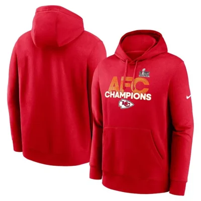 Red Kansas City Chiefs AFC Champions Fleece Hoodie