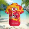 Personalized Kansas City Chiefs Tropical Warrior Hawaiian Shirt back