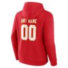 Red Kansas City Chiefs Personalized Name Number Hoodie back