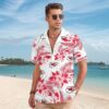 Kansas City Chiefs Crimson Blossom Hawaiian Shirt Men Mockup