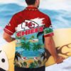 Kansas City Chiefs Beach Breeze With Coconut Tree Hawaiian Shirt Men Mockup Back