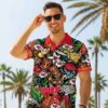 Kansas City Chiefs Tropical Tiki Hawaiian Shirt Mockup
