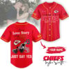 Taylor Swift Travis Kelce Love Story Red Baseball Jersey