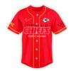 Taylor Swift Travis Kelce Love Story Red Baseball Jersey front