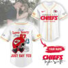 Taylor Swift Travis Kelce Love Story White Baseball Jersey