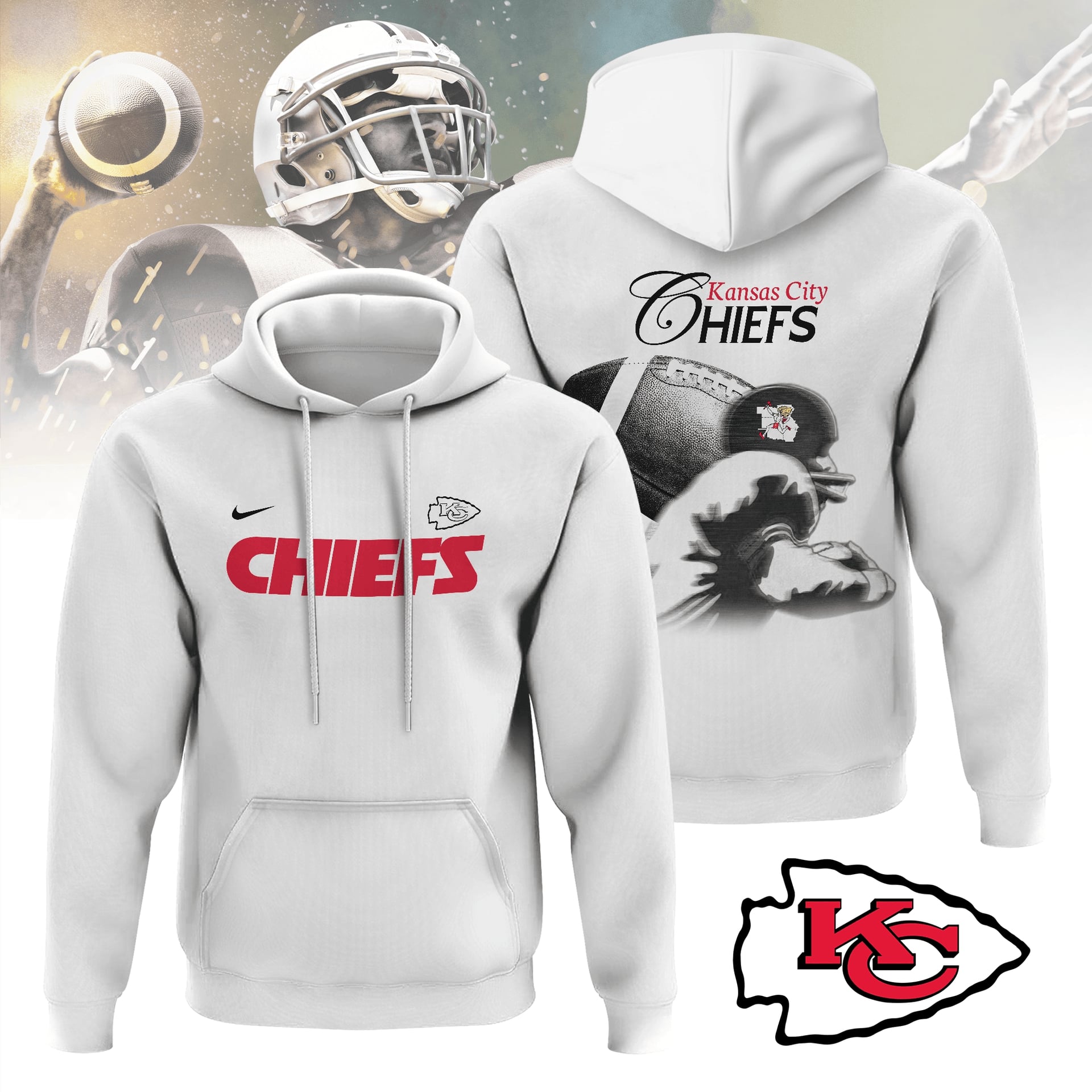 Kansas City Chiefs Gridiron Legacy Football Hoodie Kansas City Chiefs Gridiron Legacy Football Hoodie