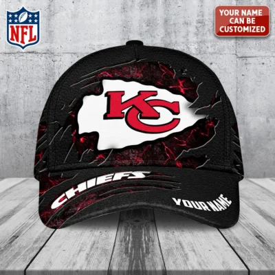 Kansas City Chiefs Inferno Burst Custom Baseball Cap