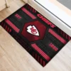 Kansas City Chiefs Neon Grid Welcome Doormat front the door
