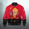Kansas City Chiefs Reaper Flame Halloween Bomber Jacket