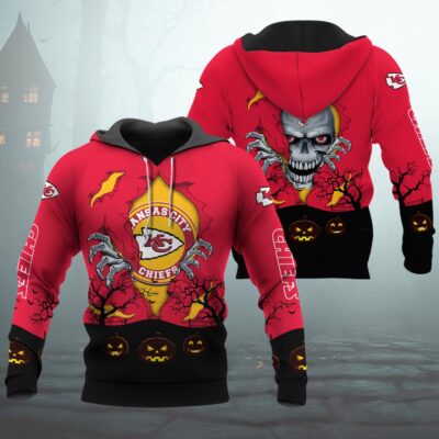 Kansas City Chiefs Reaper Flame Halloween Hoodie