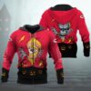 Kansas City Chiefs Reaper Flame Halloween Zip Hoodie