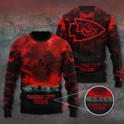 Kansas City Chiefs Stranger Things Ugly Christmas Sweater