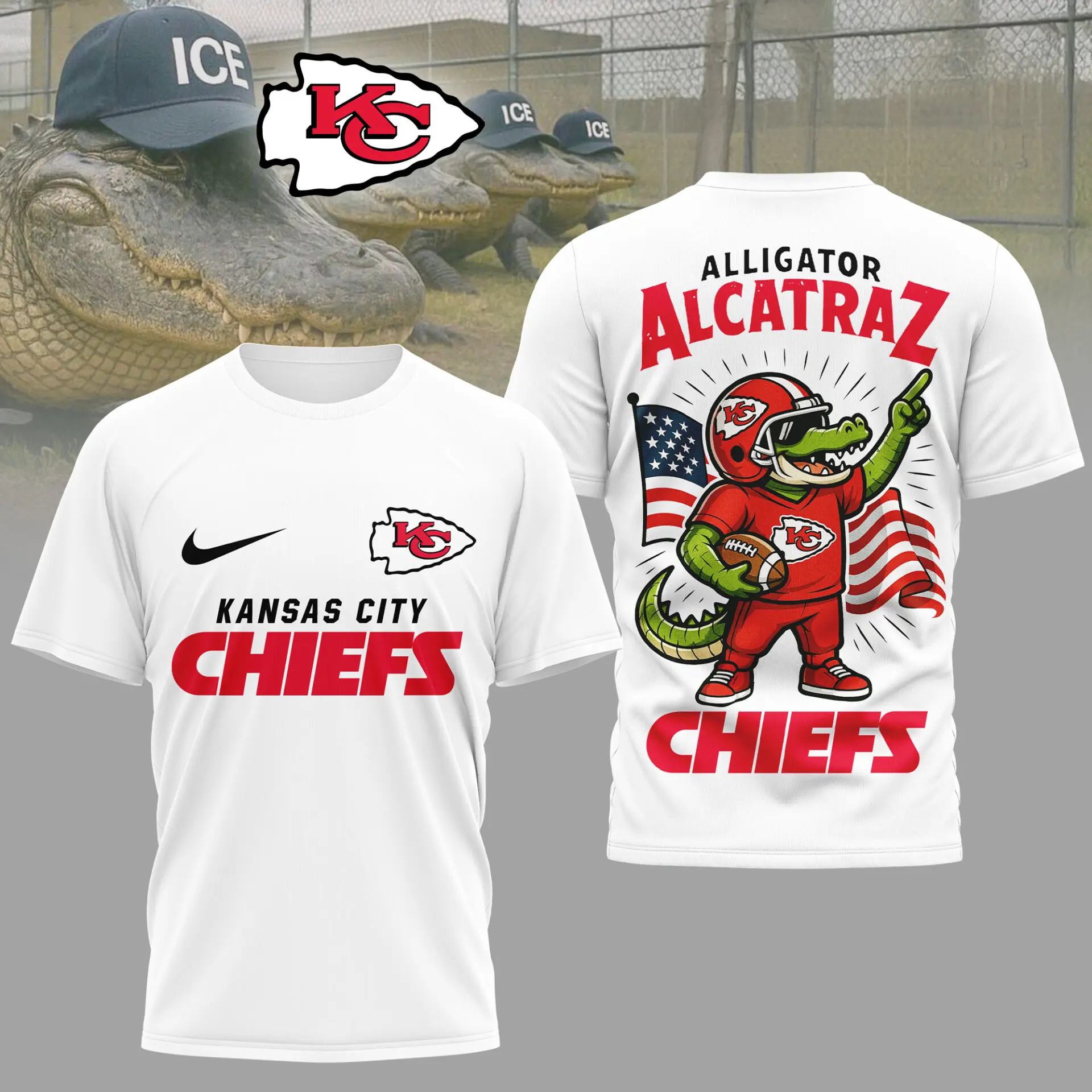 Kansas City Chiefs Alligator Alcatraz Shirt Kansas City Chiefs Alligator Alcatraz Shirt