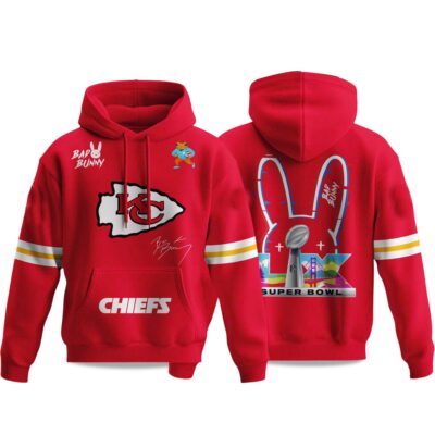 Kansas CIty Chiefs Bad Bunny Super Bowl LX 2026 Hoodie