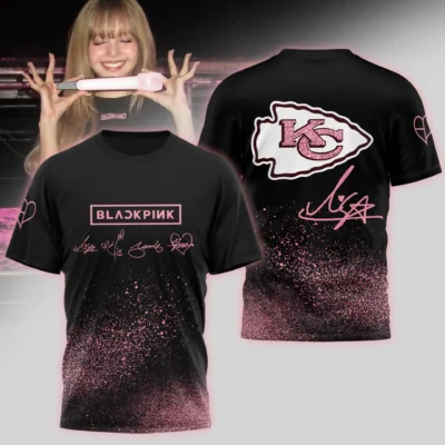 Kansas City Chiefs Blackpink Glitter Signature Shirt