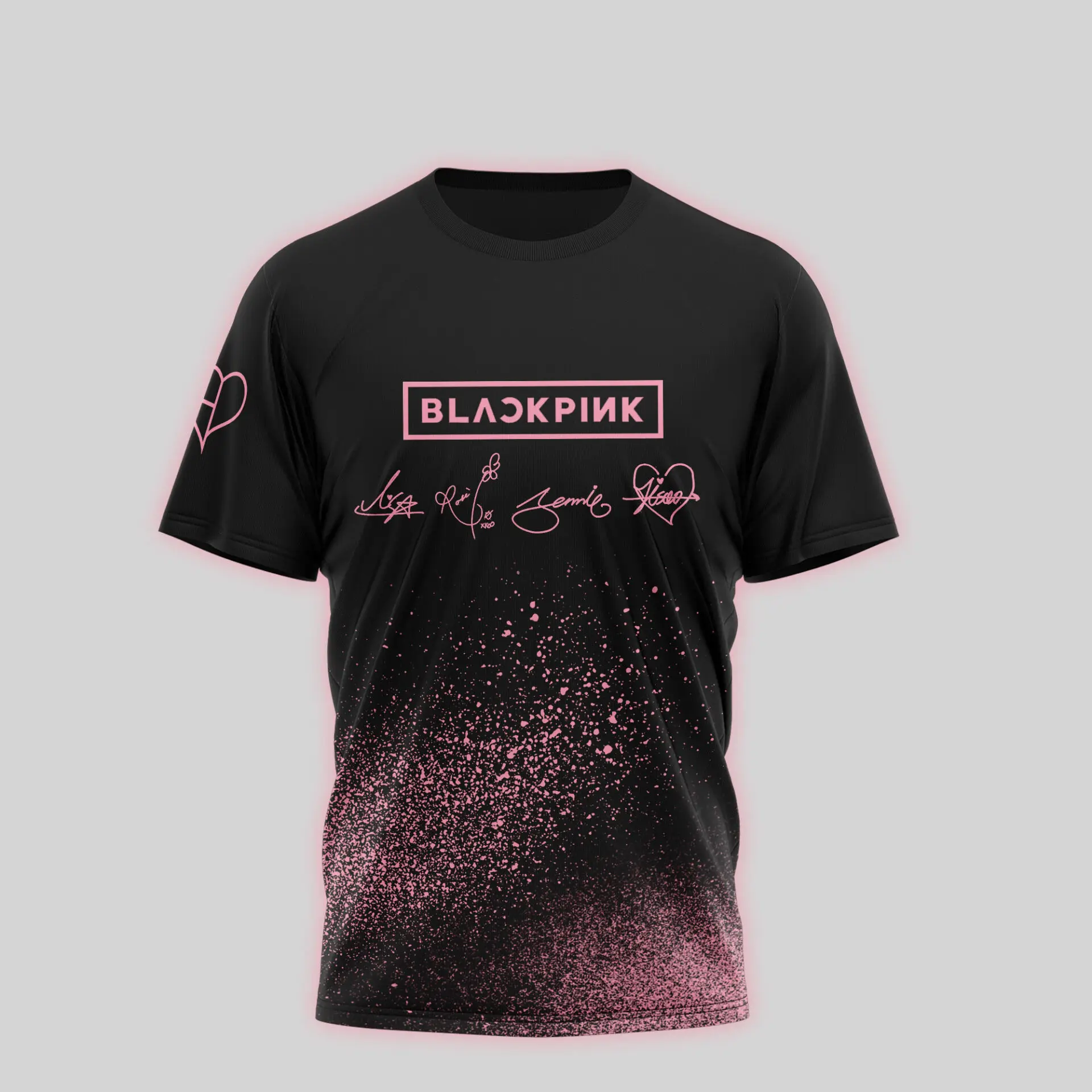 Kansas City Chiefs Blackpink Glitter Signature Shirt front Kansas City Chiefs Blackpink Glitter Signature Shirt front