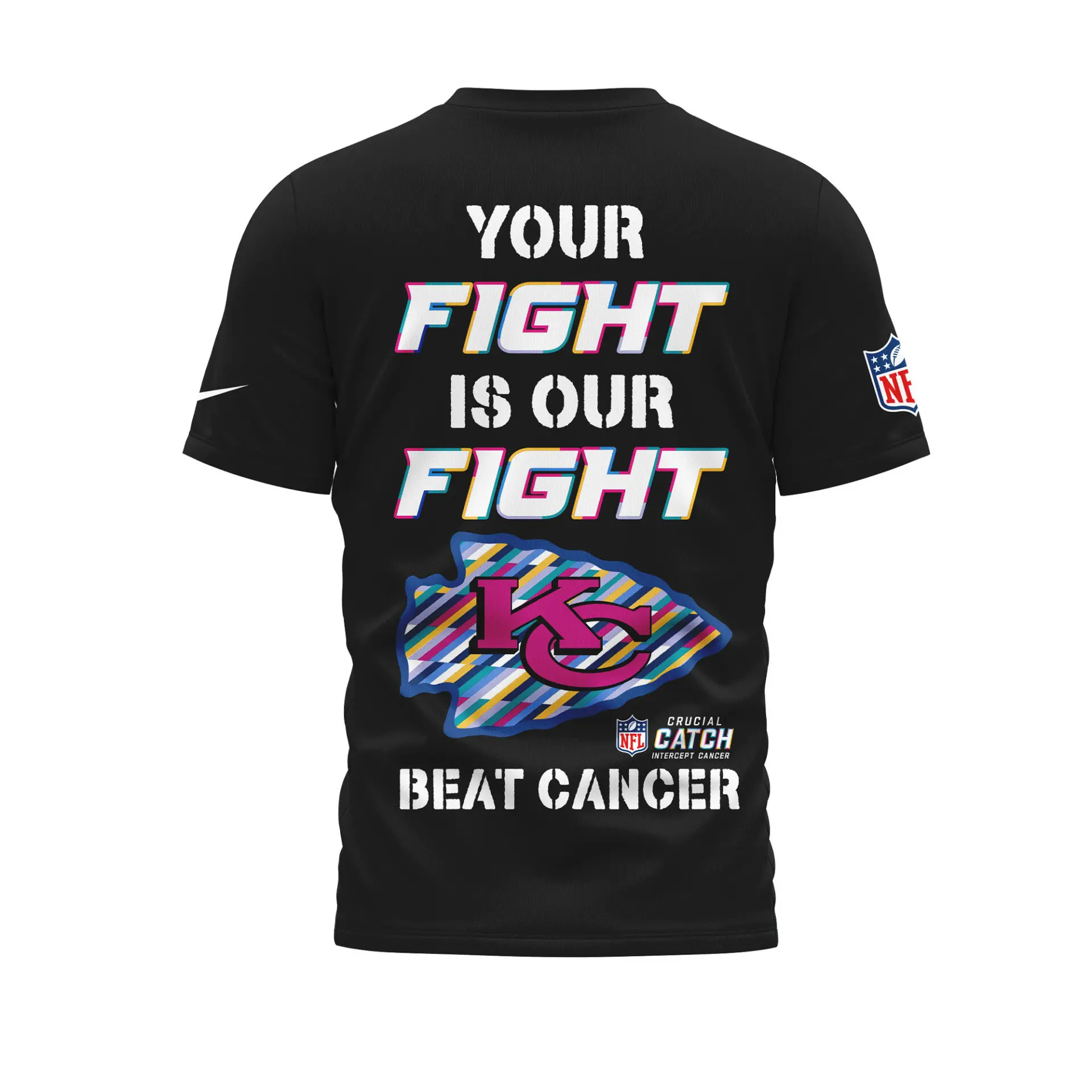 Kansas City Chiefs Crucial Catch Intercept Cancer Shirt back Kansas City Chiefs Crucial Catch Intercept Cancer Shirt back
