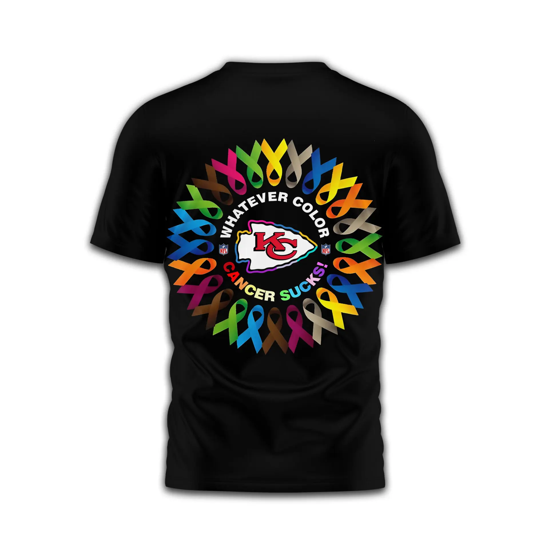 Kansas City Chiefs Fight Cancer In All Colors Shirt back Kansas City Chiefs Fight Cancer In All Colors Shirt back