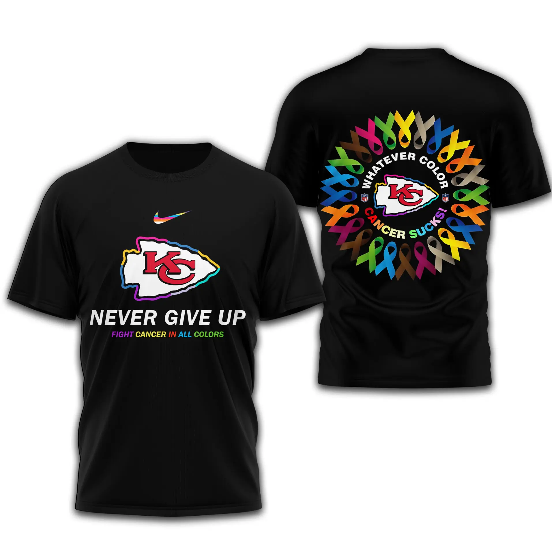 Kansas City Chiefs Fight Cancer In All Colors Shirts Kansas City Chiefs Fight Cancer In All Colors Shirts