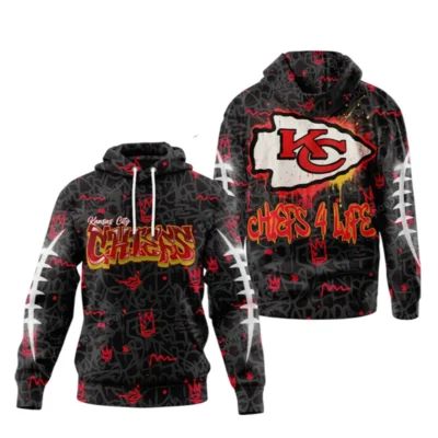 Kansas City Chiefs Graffiti For Life Hoodie