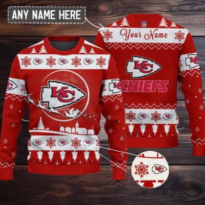 Kansas City Chiefs Holiday Pattern Ugly Christmas Sweater