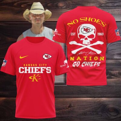 Kansas City Chiefs Kenny Chesney No Shoes Nation Go Chiefs Shirt