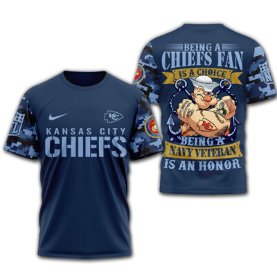 Kansas City Chiefs Navy Veteran Popeye Shirts
