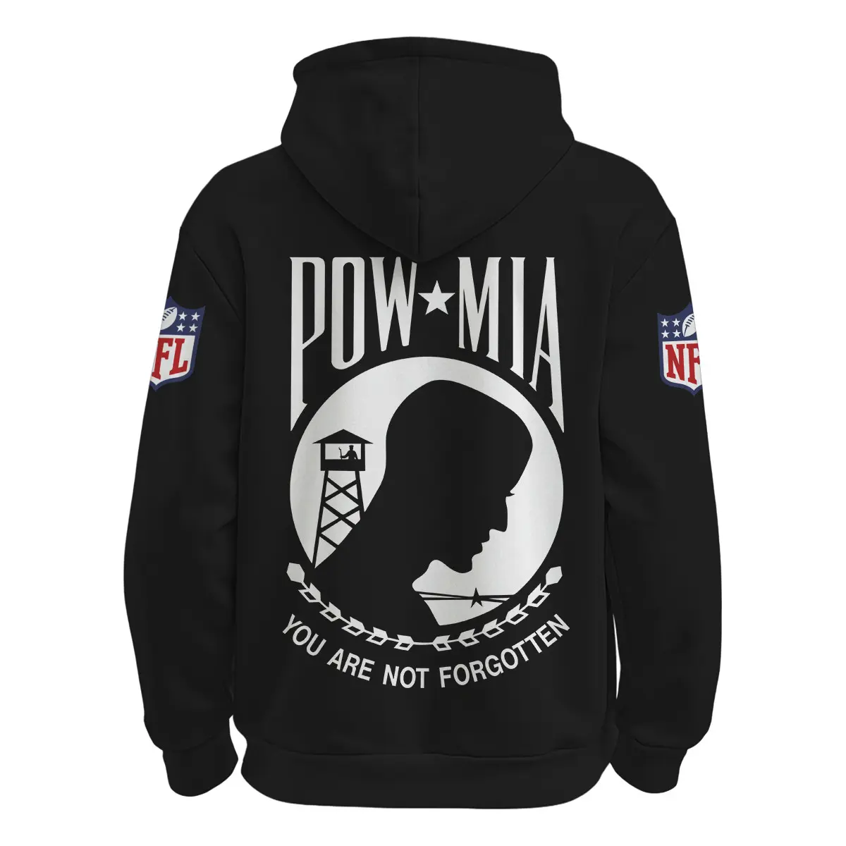 Kansas City Chiefs Pow Mia Hoodie back Kansas City Chiefs Pow Mia Hoodie back