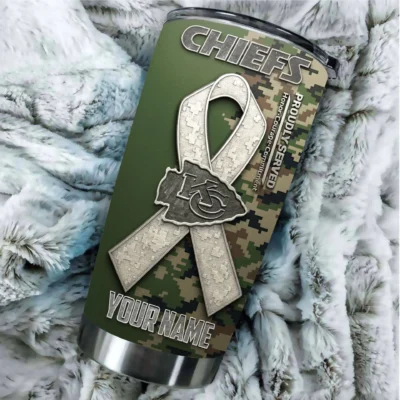 Kansas City Chiefs Proudly Served Tumbler Custom Name