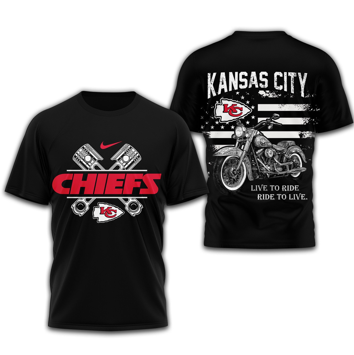 Kansas City Chiefs Ride to Live Motorcycle Shirts Kansas City Chiefs Ride to Live Motorcycle Shirts