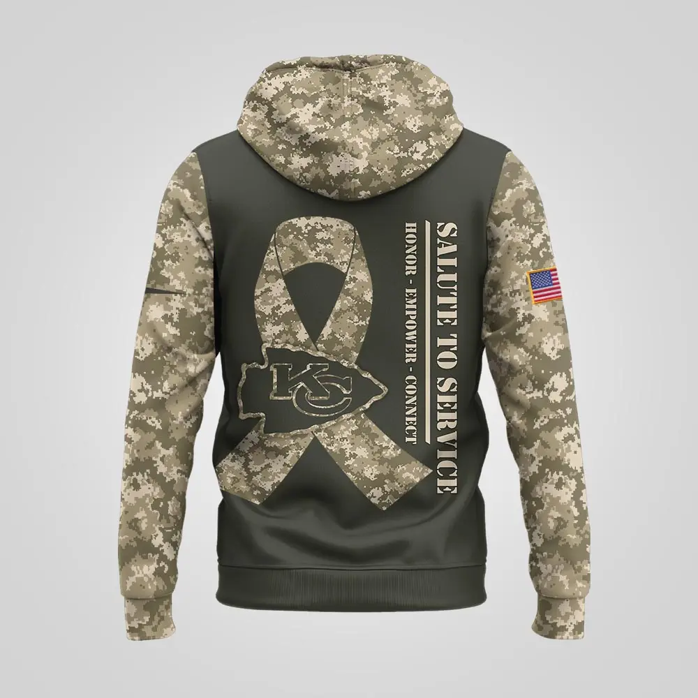 Kansas City Chiefs Salute To Service Camo Honor Hoodie back Kansas City Chiefs Salute To Service Camo Honor Hoodie back