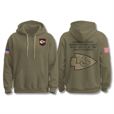 Kansas City Chiefs Salute to Service Military Green Hoodie