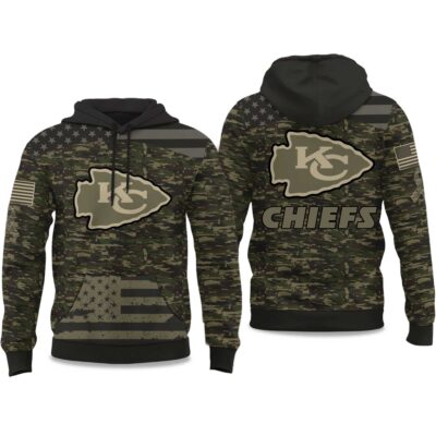 Kansas City Chiefs Salute to Service US Flag Camo Hoodie
