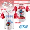 Kansas City Chiefs Smurfs Touchdown Custom Baseball Jersey