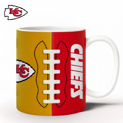 Kansas City Chiefs Split Color Ceramic Mug