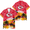 Kansas City Chiefs Sunset Tropical Red Hawaiian Shirt