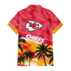 Kansas City Chiefs Sunset Tropical Red Hawaiian Shirt 2 Kansas City Chiefs Sunset Tropical Red Hawaiian Shirt back