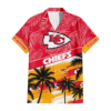 Kansas City Chiefs Sunset Tropical Red Hawaiian Shirt 1 Kansas City Chiefs Sunset Tropical Red Hawaiian Shirt front