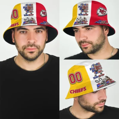 Kansas City Chiefs Super Bowl Halftime Show Bucket Hat Mockup Man