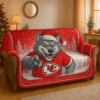 Kansas City Chiefs Wolfpack Santa Christmas Blanket