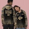 Kansas City Chiefs Woodland Camo Custom Hoodie Mockup