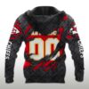 Kansas City Chiefs Black Metal Texture Hoodie back