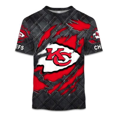 Kansas City Chiefs Black Metal Texture Shirt