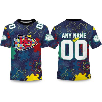 Personalized Kansas City Chiefs Autism Awareness Shirt